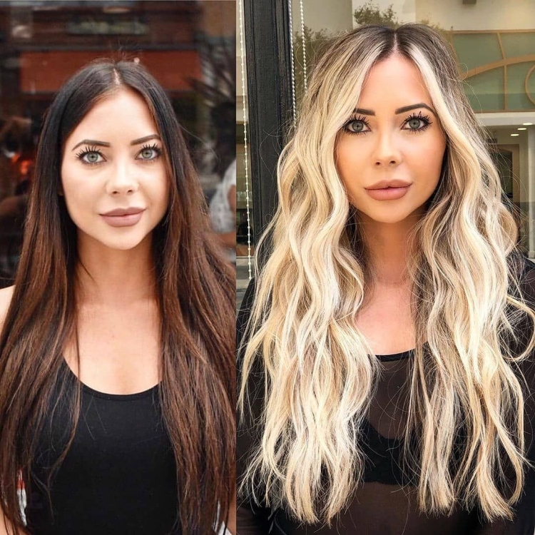 Из брюнетки в блондинку