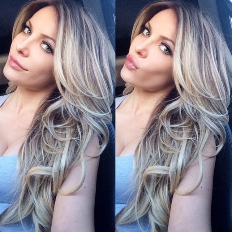 Окрашивание волос в светлые тона с темными корнями