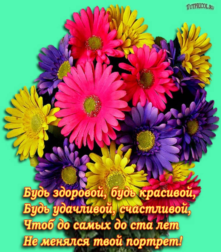 Поздравления с днём рождения с герберами