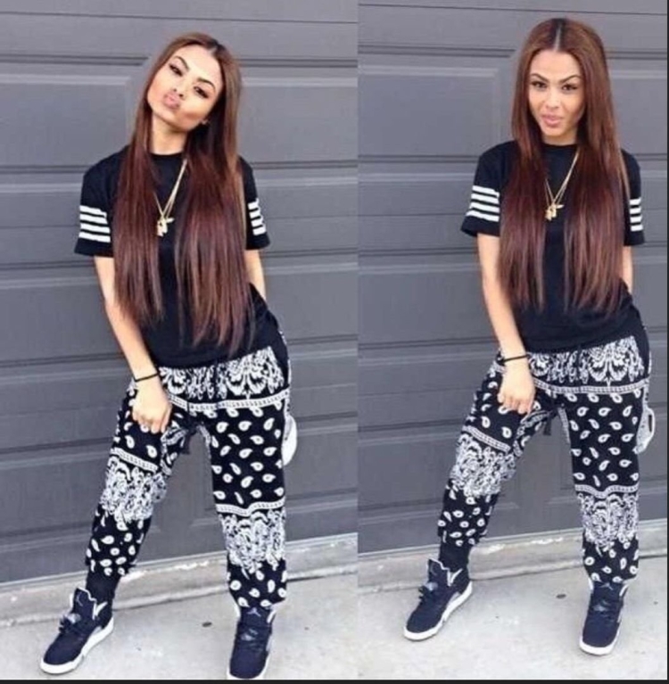 Лук в стиле хип хоп женский