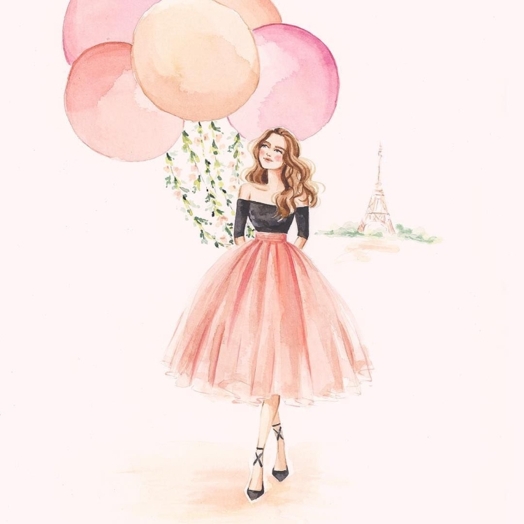 Открытки с днём рождения девушке стильные