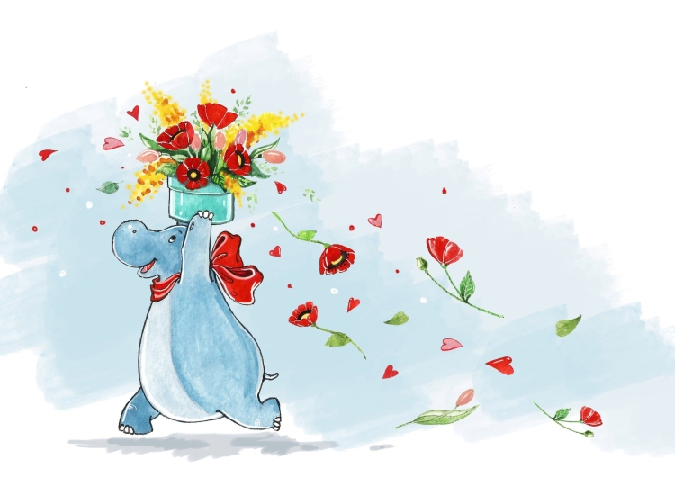 Весенние открытки акварелью