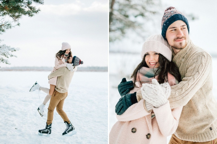 Семейная съемка зимой на улице