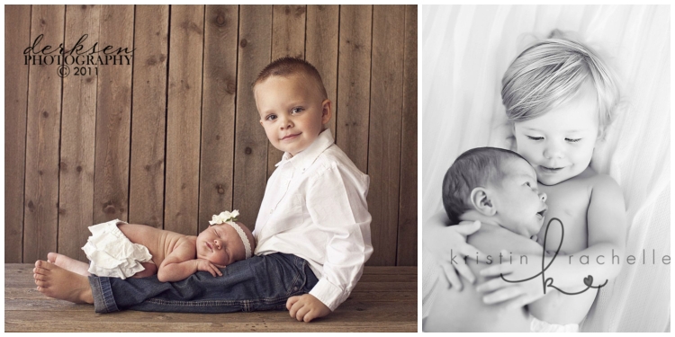 Фотосессия с новорожденным и старшим ребенком