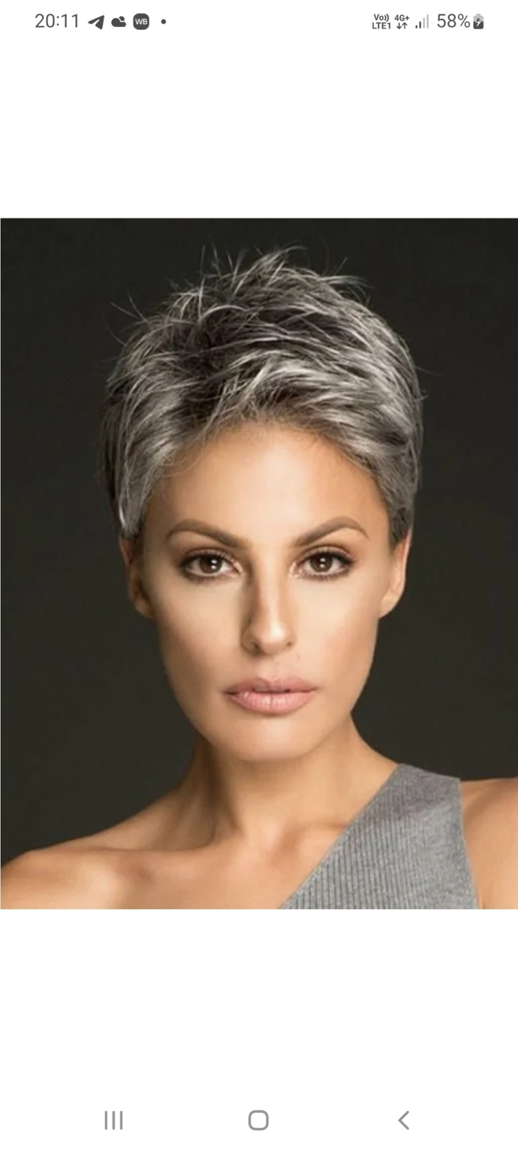 Короткая прическа женская под седину