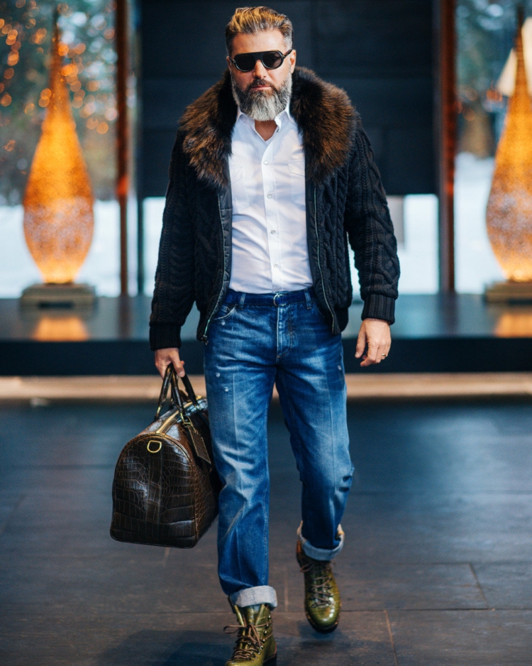 Стильный брутальный мужской образ