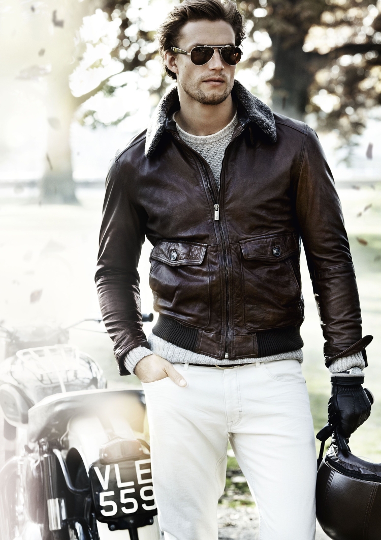 Massimo Dutti Leather Jacket men