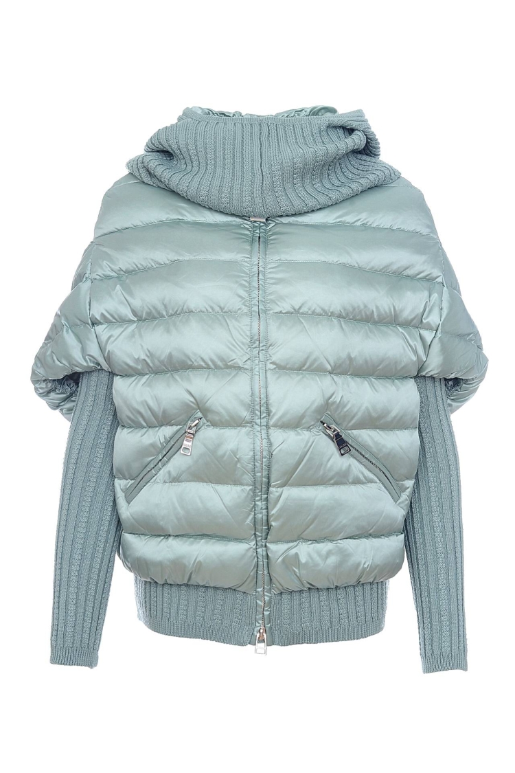 Куртка с трикотажными рукавами женская