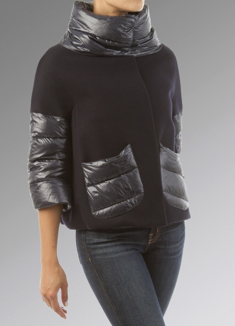 Куртка комбинированная с трикотажем