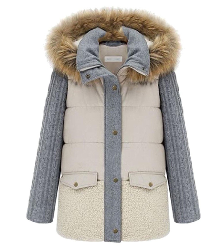 Пальто комбинированное с мехом