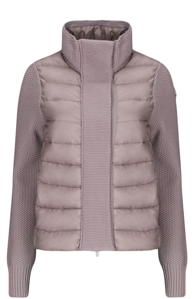 Moncler куртка с вязанным капюшоном