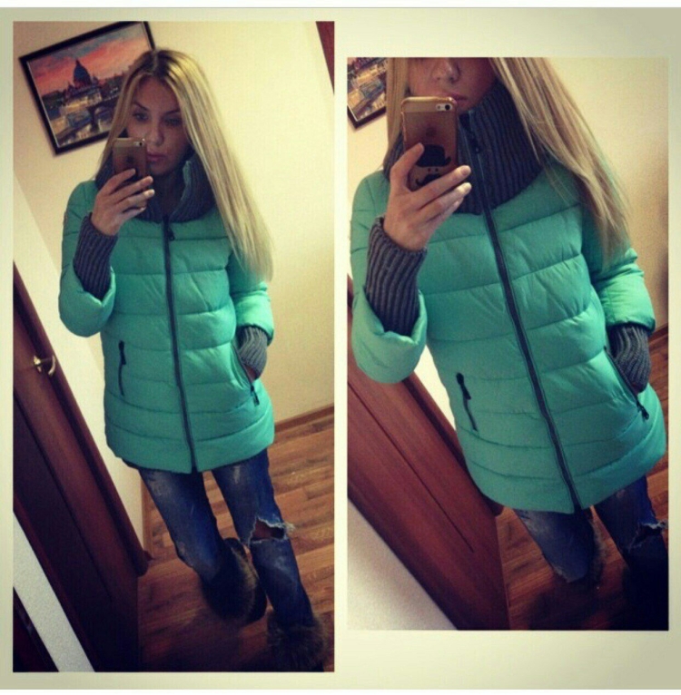 Куртка с длинными манжетами