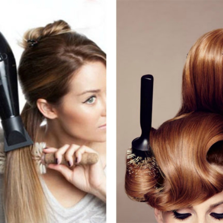 Укладка волос брашингом