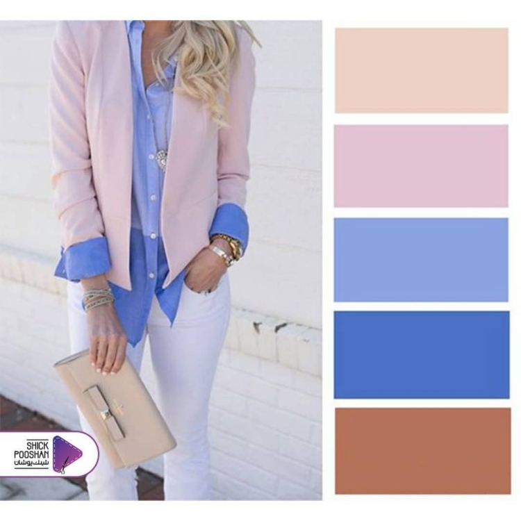 Сочетание с небесно голубым