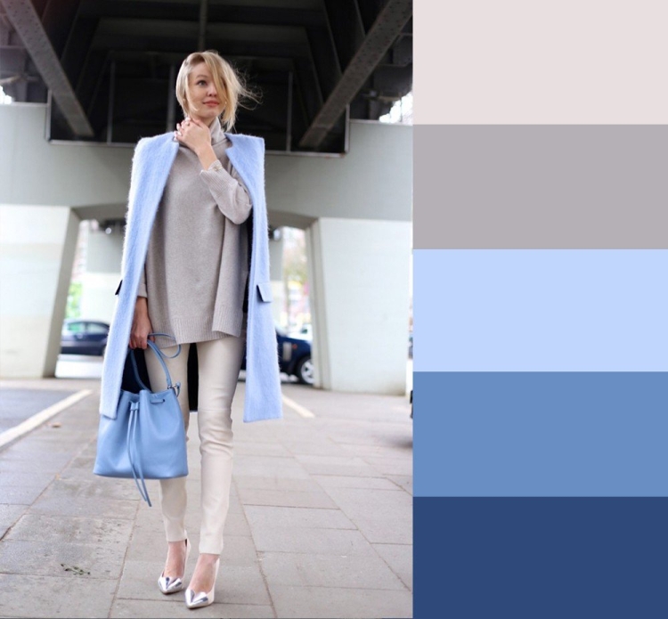 Сочетание серого цвета в одежде