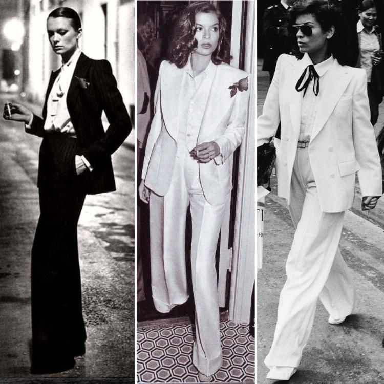 Бьянка Джаггер в смокинге