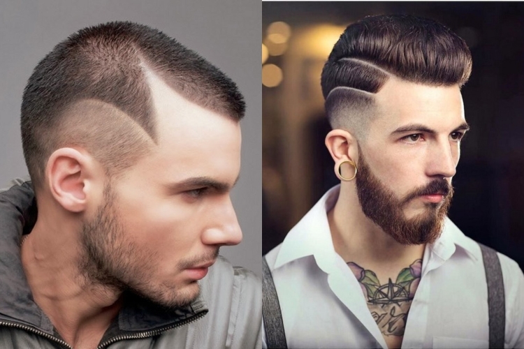 Мужские стрижки с выбритыми висками