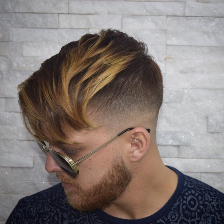Мужская стрижка с выбритым затылком