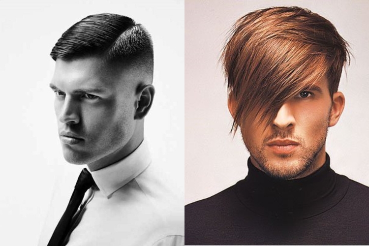 Стрижки мужские стильные с длинной челкой