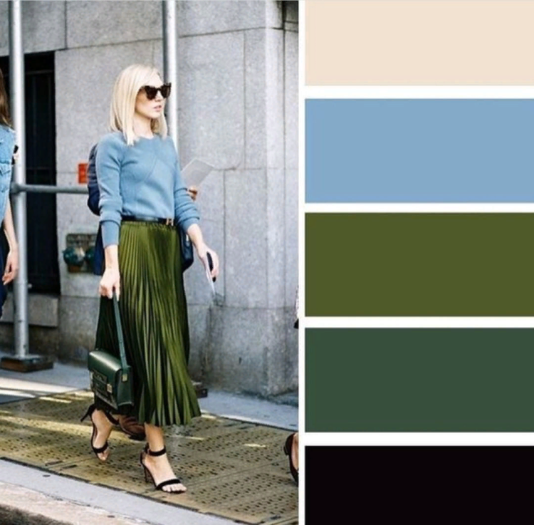 Сочетание цветов болотный