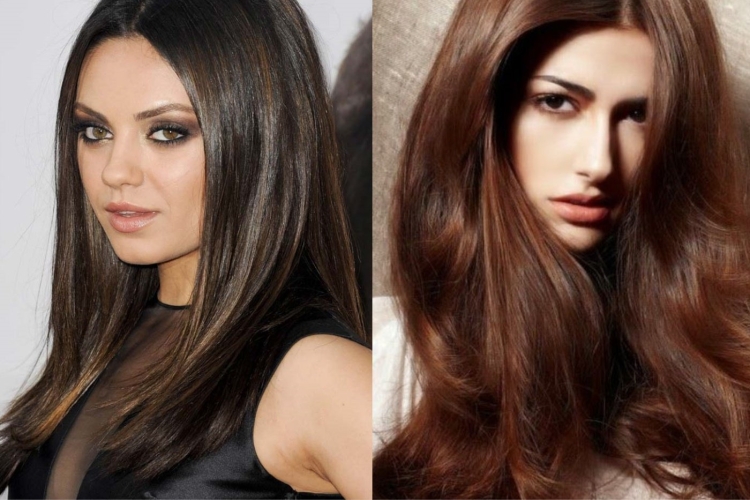 Каштановый цвет волос темно каштановый