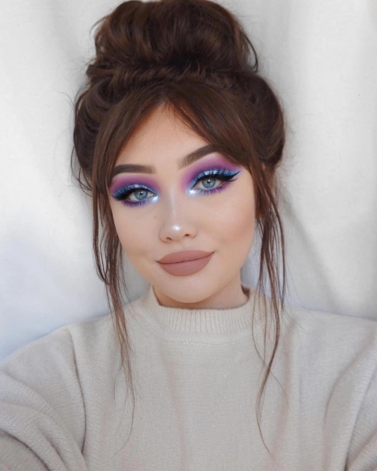 Макияж с челкой