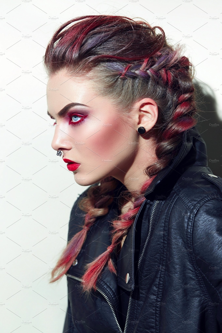 Рокерская прическа для девочки