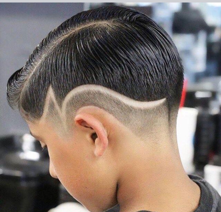 Узоры на прическах для мальчиков