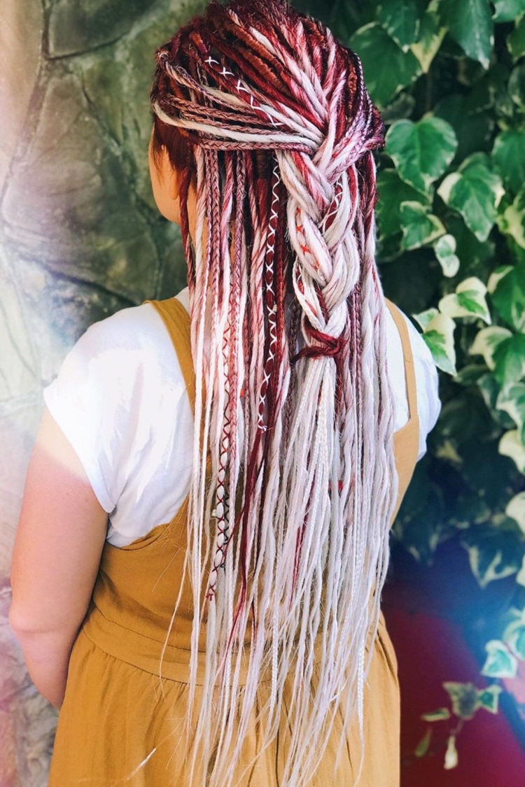 Де дреды и де косы микс