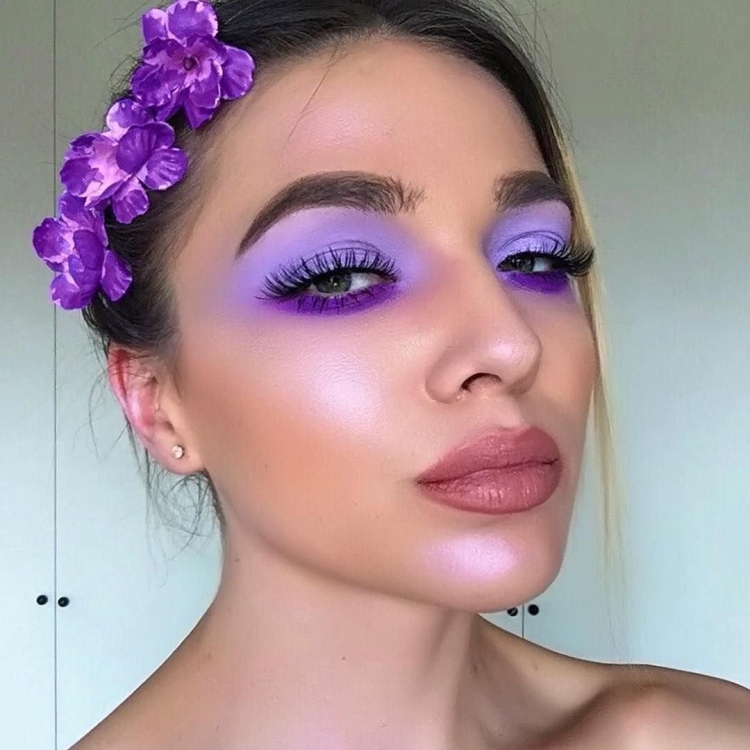 Лавандовый макияж