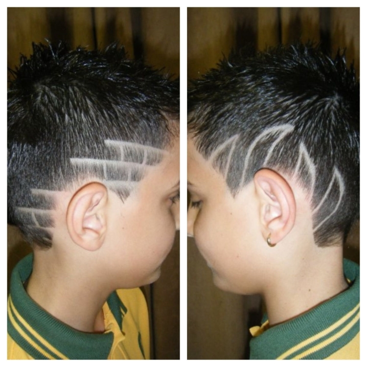 Стрижка с паутинкой для мальчика