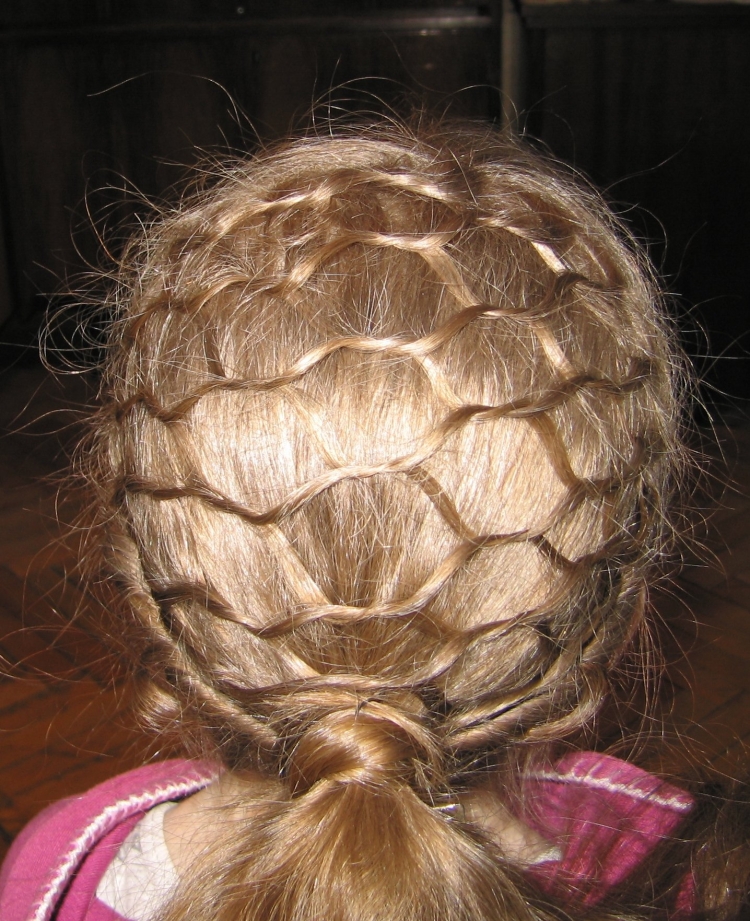 Прическа паутинка