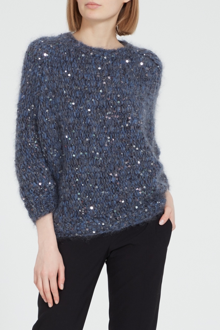 Брунелло Кучинелли пуловер с пайетками