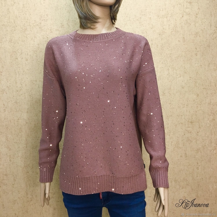 Женский джемпер с пайетками
