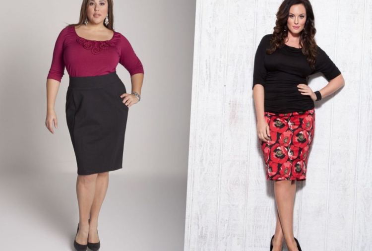 Модели юбок для полных