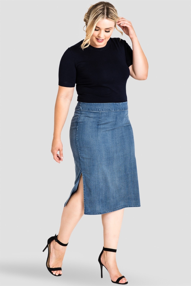 Юбка джинсовая макси плюс сайз