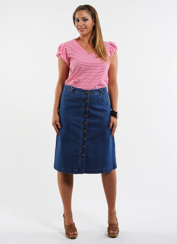 Юбки джинсовые для полных женщин