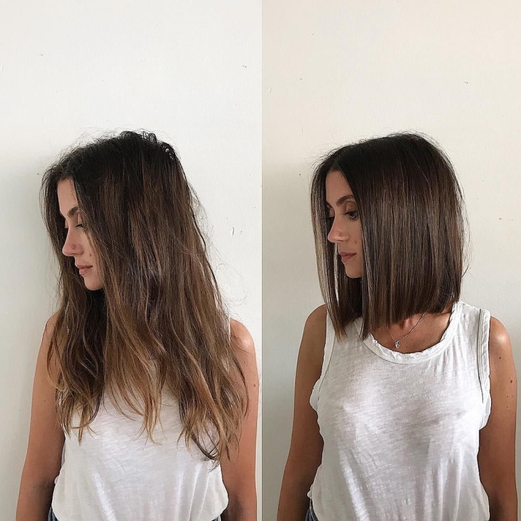 Стрижка каре до и после