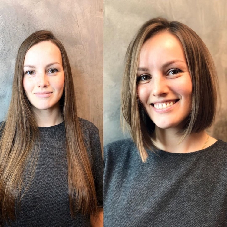 Каре до и после