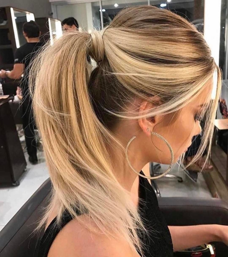 Хвост с мелированием