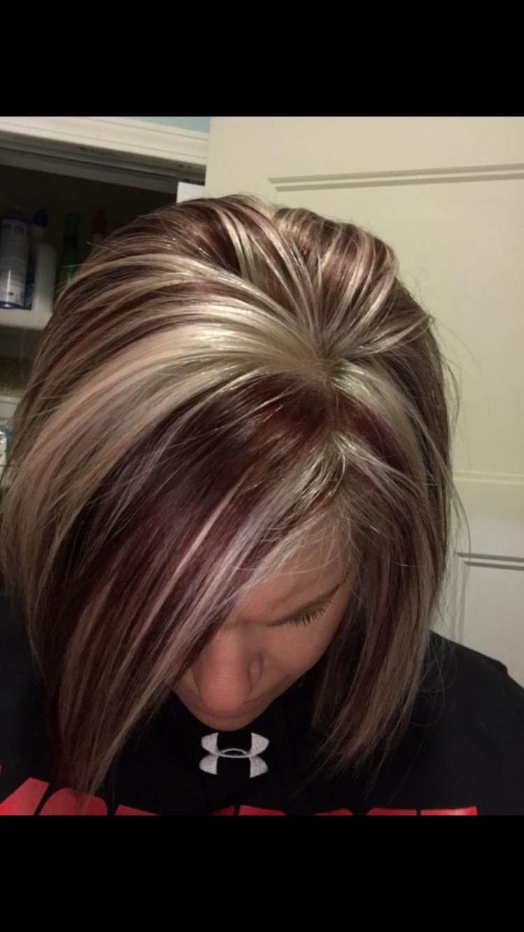 Колорирование темных волос с сединой