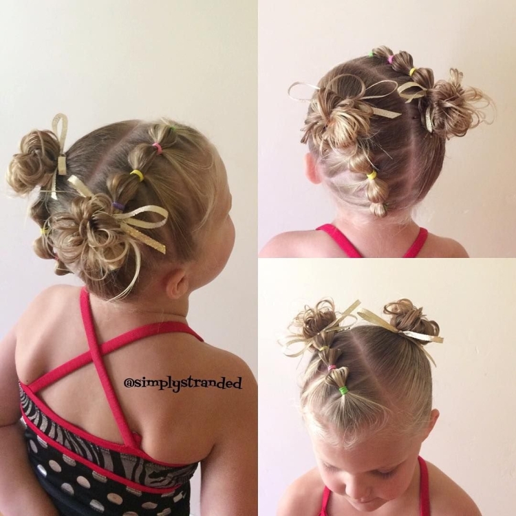 Красивые детские прически для гимнастики