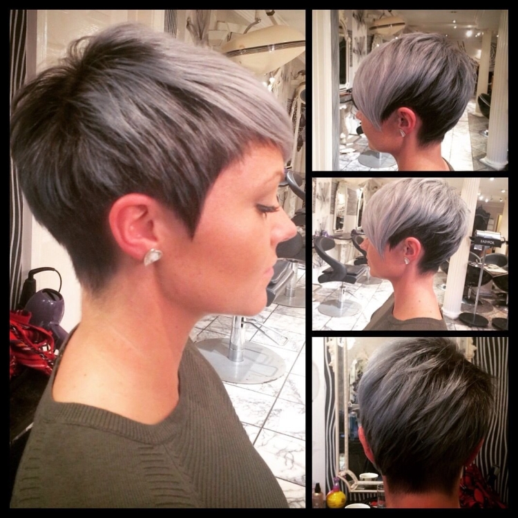 Сложное окрашивание на стрижку Пикси