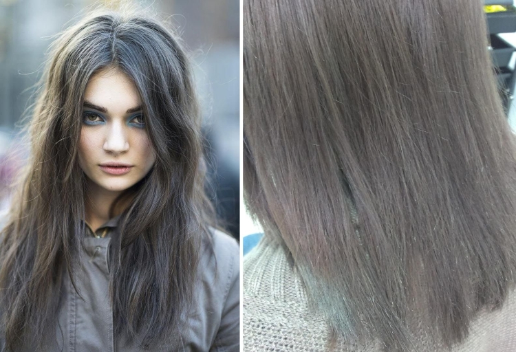 Холодные темные оттенки волос