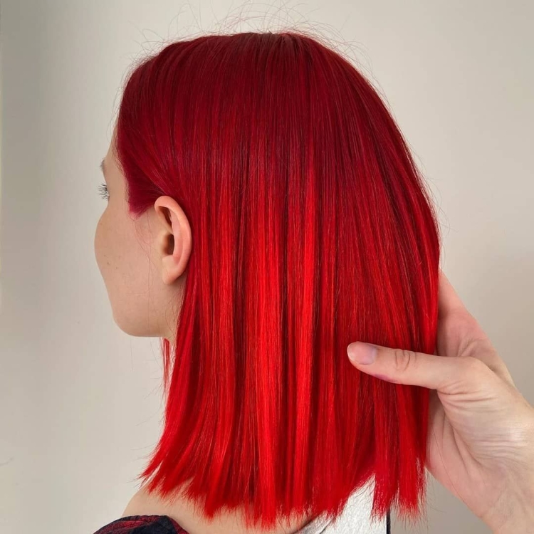 Крамноеокрашивание волос