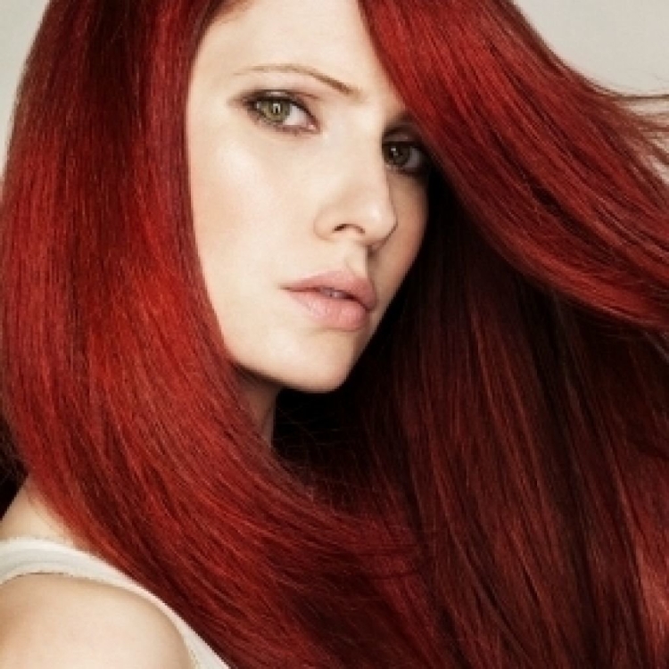Красно каштановый цвет волос
