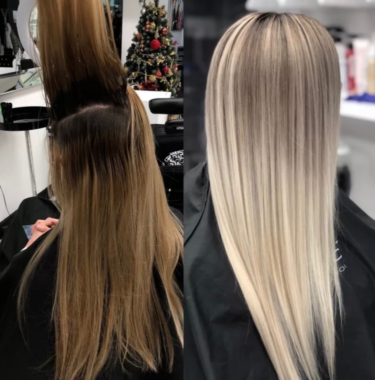 Окрашивание корней с растяжкой