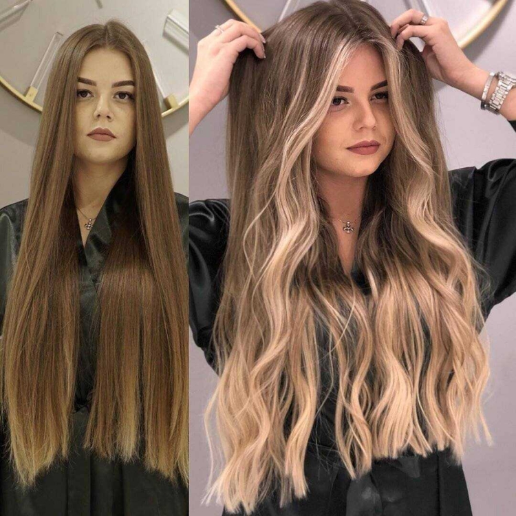 Осветленные пряди волос