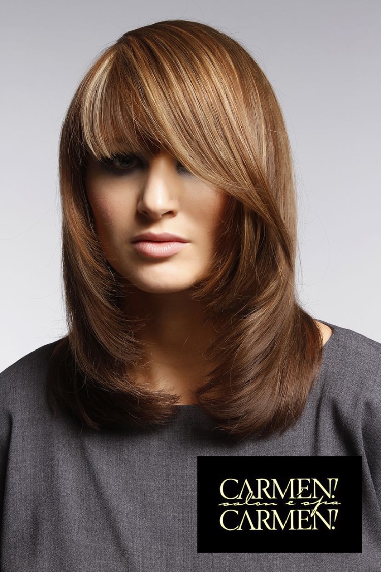 Стрижки двойное каре с челкой