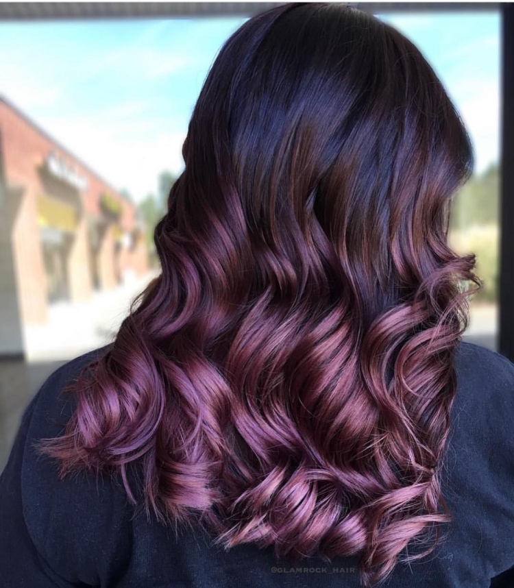 Шатуш балаяж фиолетовый